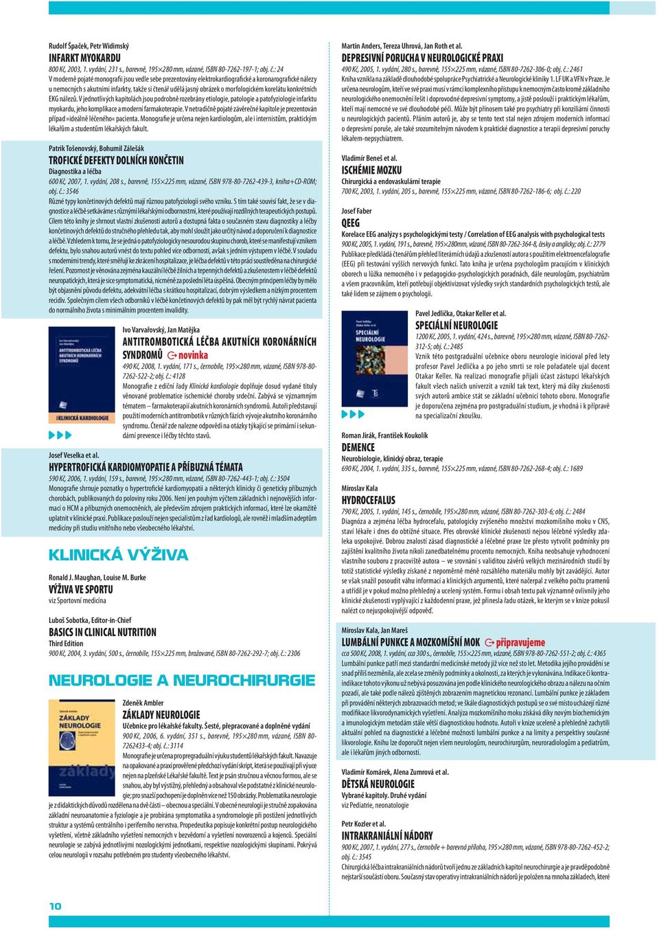 korelátu konkrétních EKG nálezů. V jednotlivých kapitolách jsou podrobně rozebrány etiologie, patologie a patofyziologie infarktu myokardu, jeho komplikace a moderní farmakoterapie.