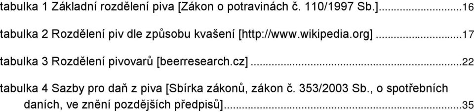 ..17 tabulka 3 Rozdělení pivovarů [beerresearch.cz].