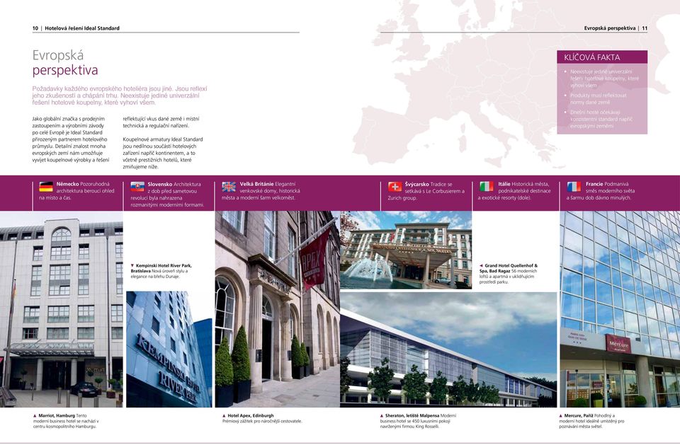 Jako globální značka s prodejním zastoupením a výrobními závody po celé Evropě je Ideal Standard přirozeným partnerem hotelového průmyslu.
