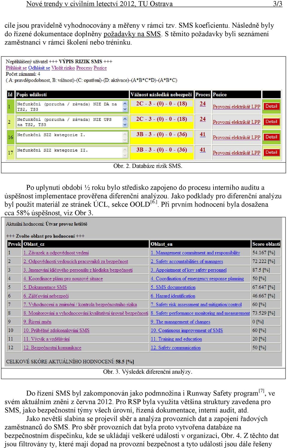 Po uplynutí období ½ roku bylo středisko zapojeno do procesu interního auditu a úspěšnost implementace prověřena diferenční analýzou.