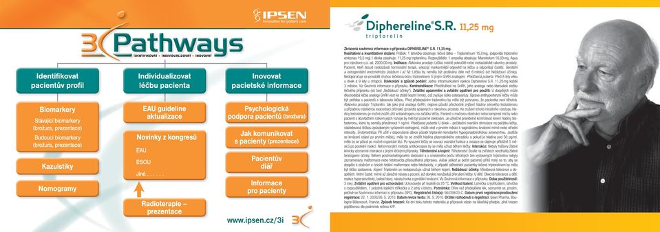 Rozpouštědlo: 1 ampulka obsahuje: Mannitolum 16,00 mg, Aqua pro injectione q.s. ad. 2000,00 mg. Indikace: Rakovina prostaty: Léčba místně pokročilé nebo metastatické rakoviny prostaty.