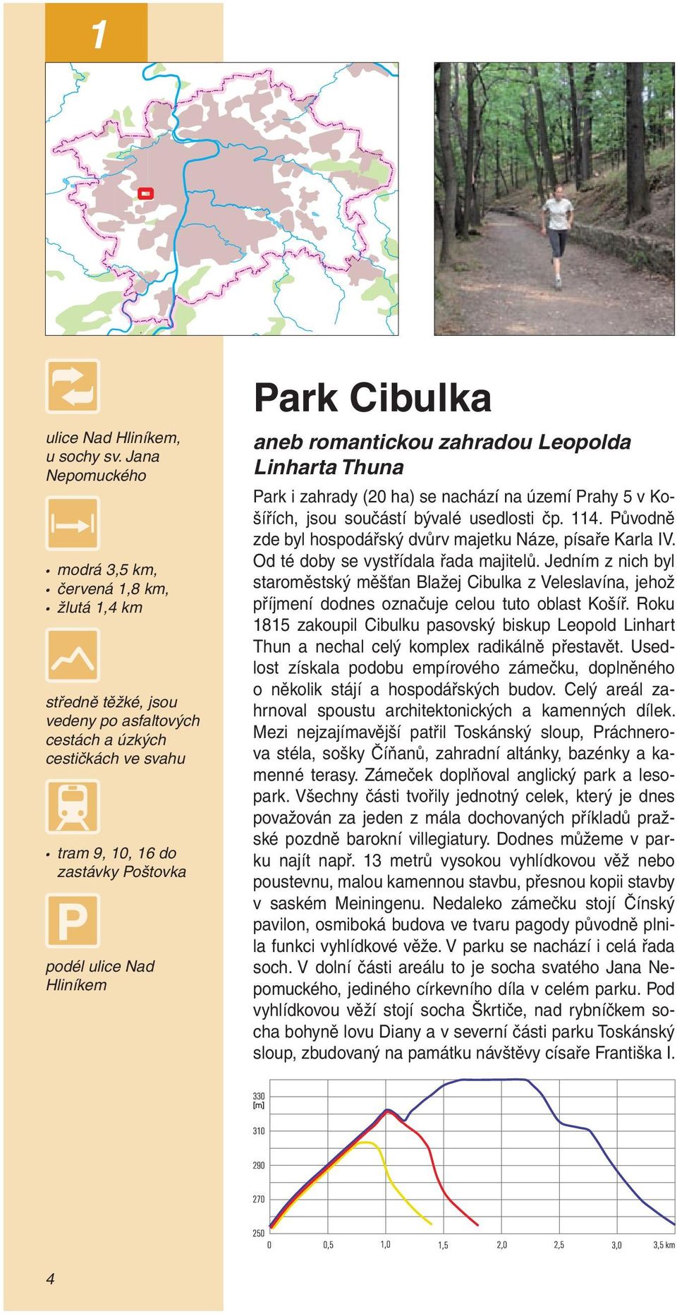 Park Cibulka aneb romantickou zahradou Leopolda Linharta Thuna Park i zahrady (20 ha) se nachází na území Prahy 5 v Košířích, jsou součástí bývalé usedlosti čp. 114.