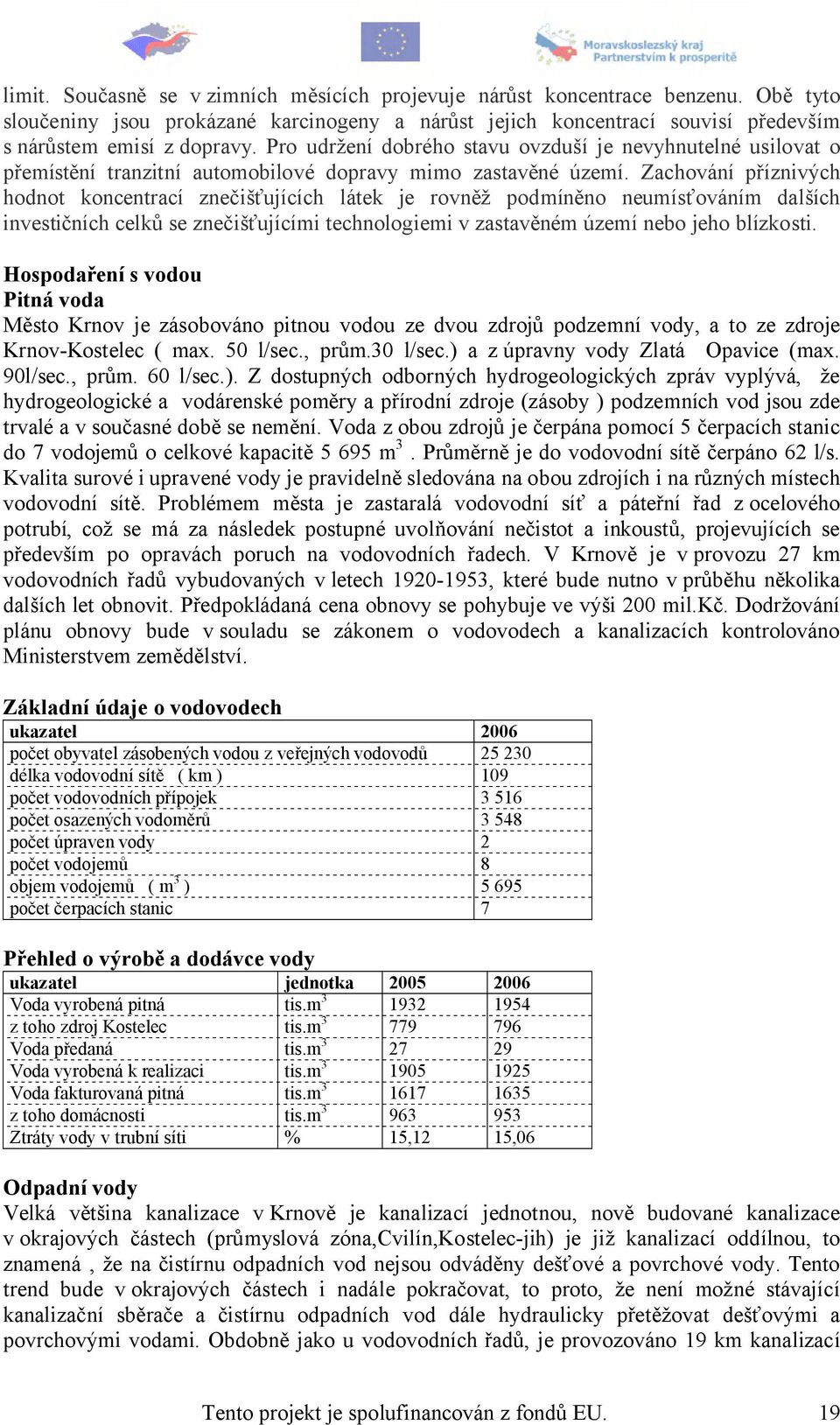 Zachování příznivých hodnot koncentrací znečišťujících látek je rovněž podmíněno neumísťováním dalších investičních celků se znečišťujícími technologiemi v zastavěném území nebo jeho blízkosti.