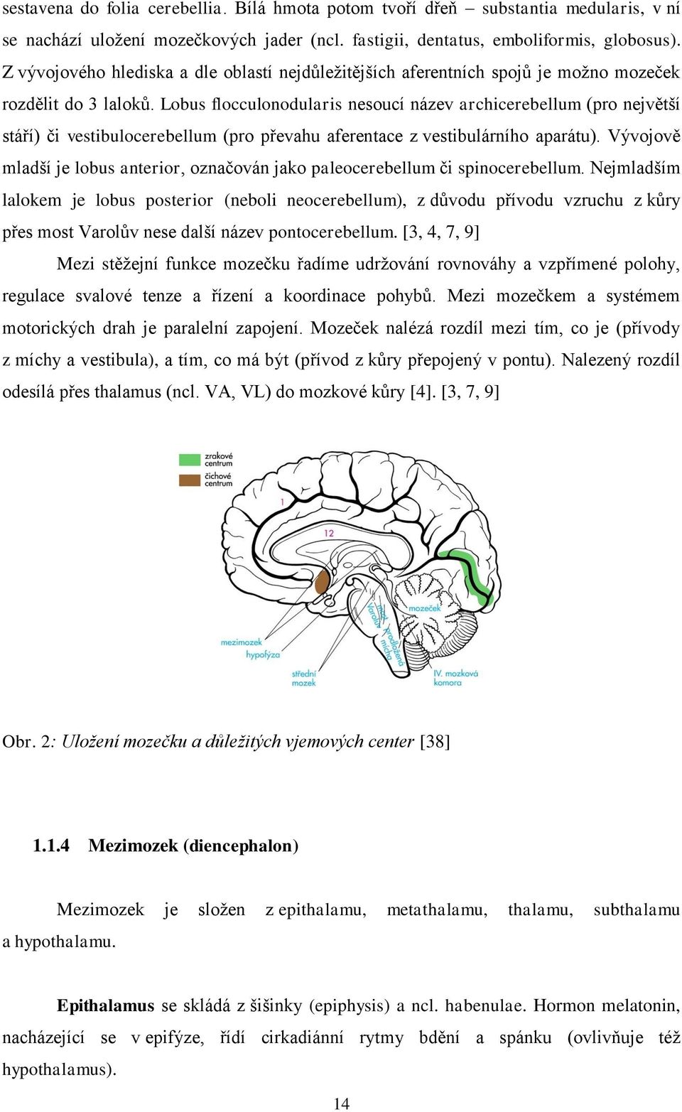 Lobus flocculonodularis nesoucí název archicerebellum (pro největší stáří) či vestibulocerebellum (pro převahu aferentace z vestibulárního aparátu).