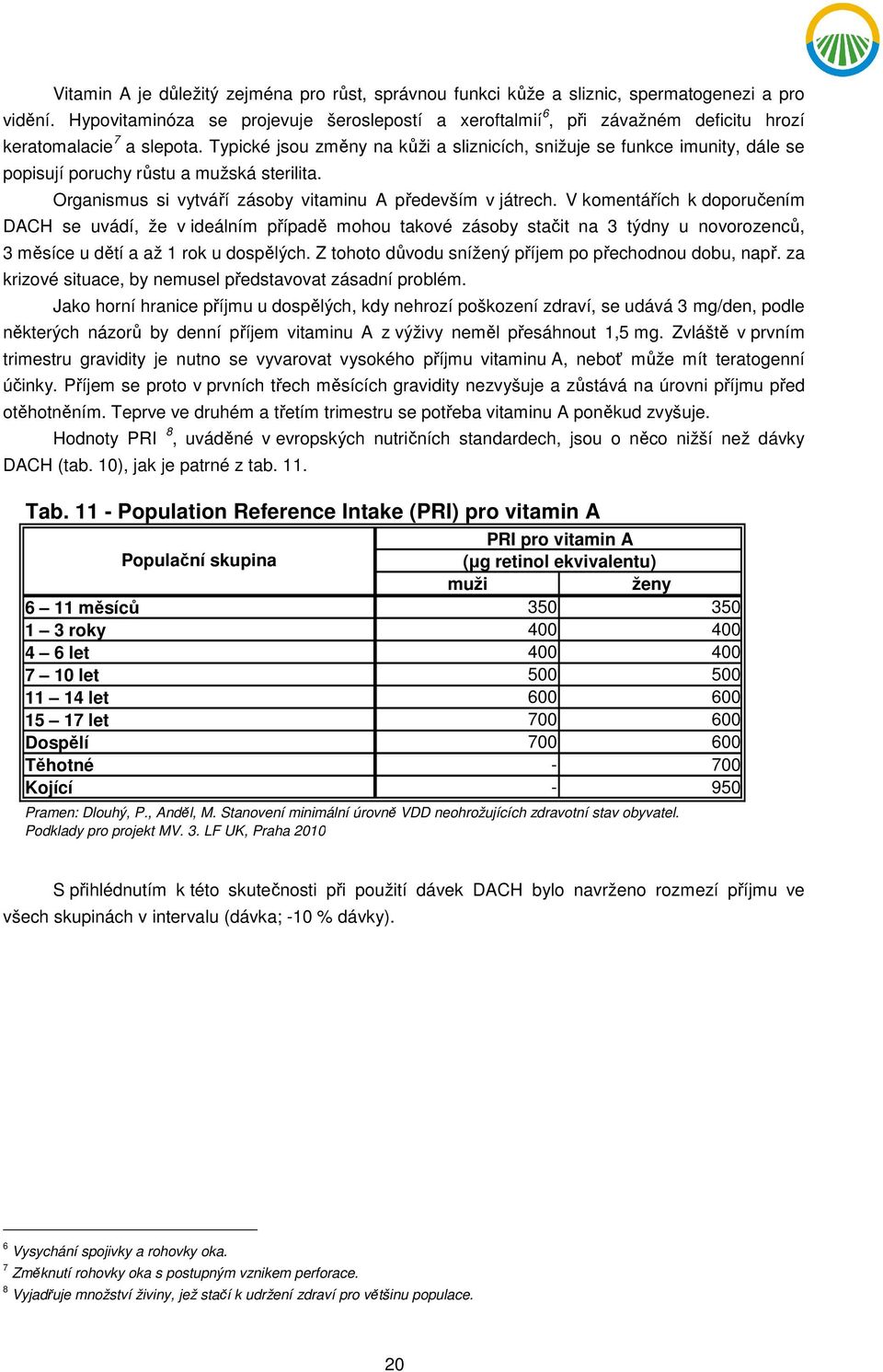 Typické jsou změny na kůži a sliznicích, snižuje se funkce imunity, dále se popisují poruchy růstu a mužská sterilita. Organismus si vytváří zásoby vitaminu A především v játrech.