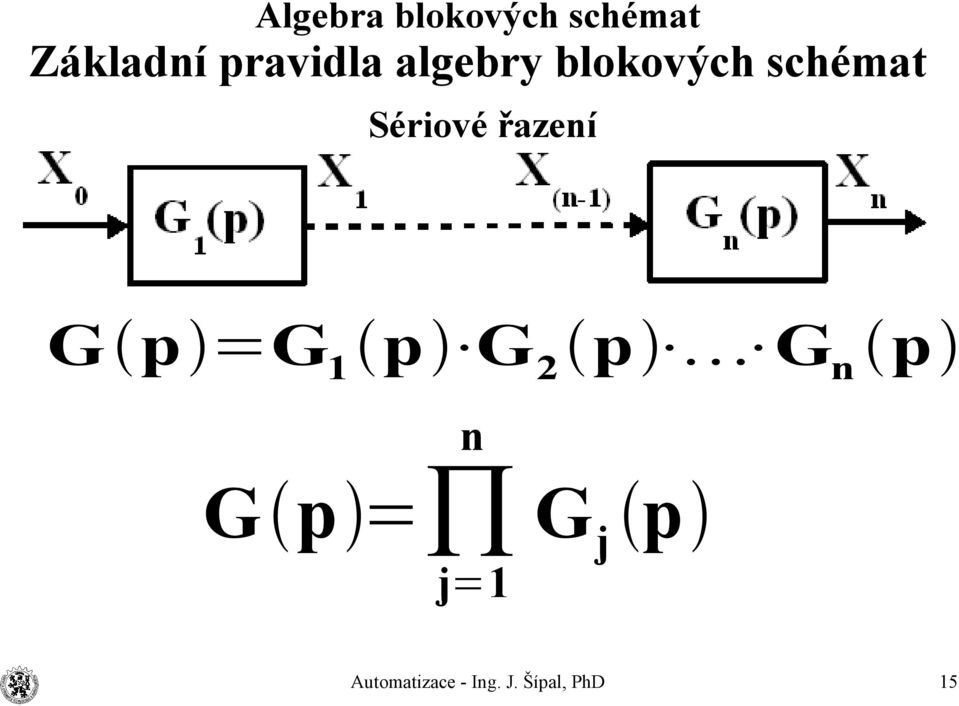 řazení G=G 1 G 2 G n n G= j=1