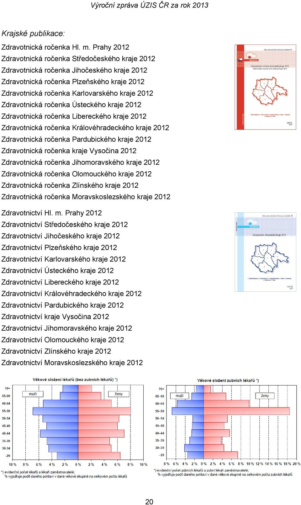 Zdravotnická ročenka Ústeckého kraje 2012 Zdravotnická ročenka Libereckého kraje 2012 Zdravotnická ročenka Královéhradeckého kraje 2012 Zdravotnická ročenka Pardubického kraje 2012 Zdravotnická