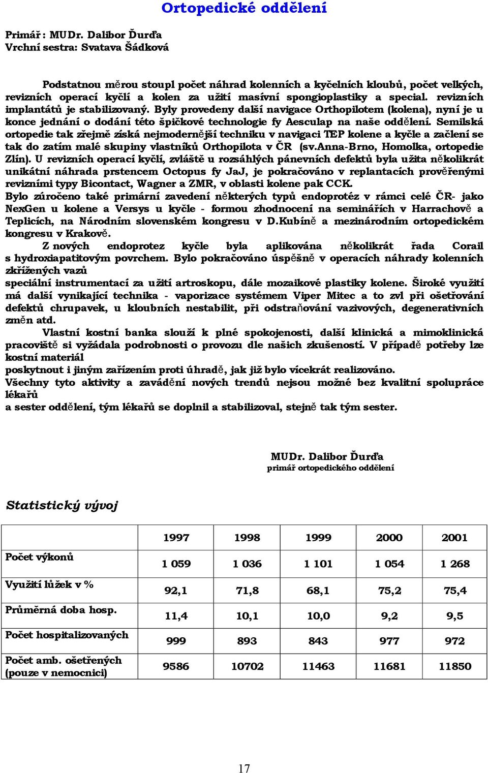 masívní spongioplastiky a special. revizních implantátů je stabilizovaný.