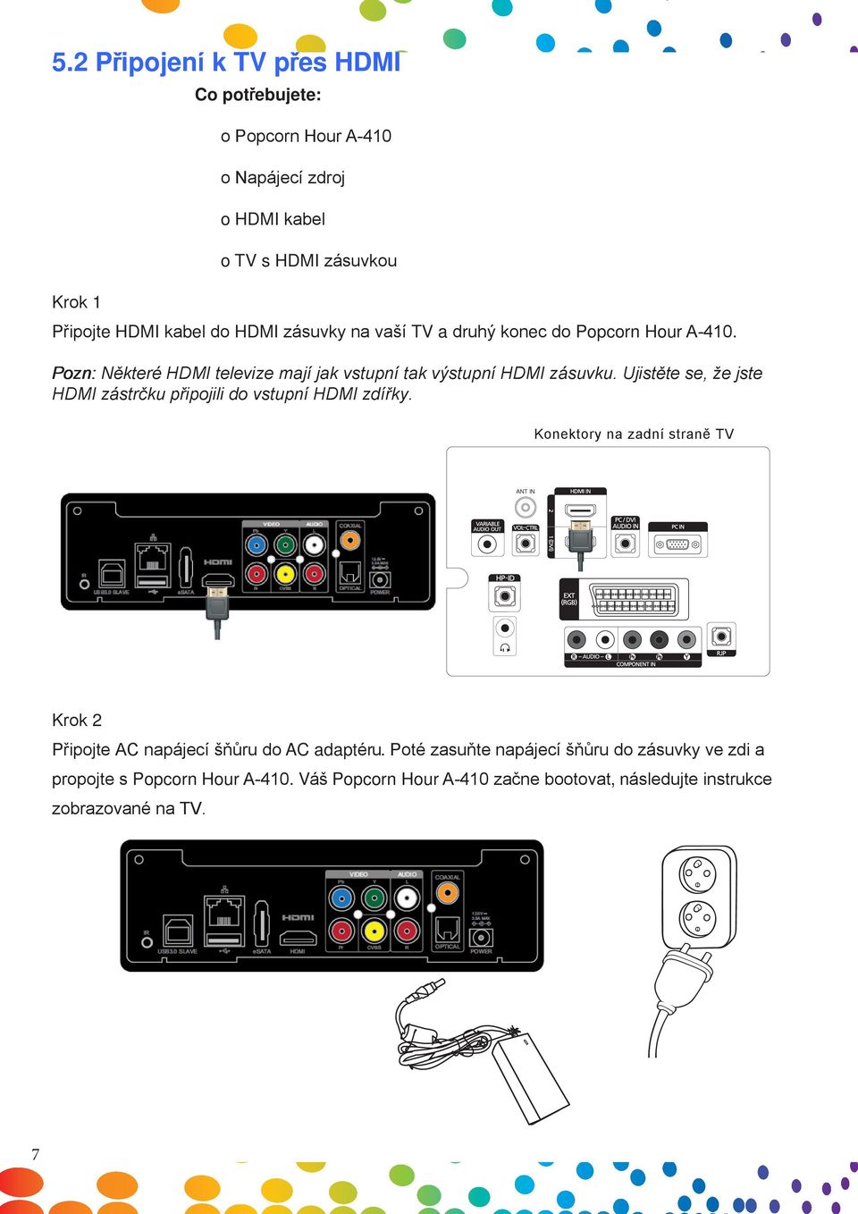 Ujistěte se, že jste HDMI zástrčku připojili do vstupní HDMI zdířky.