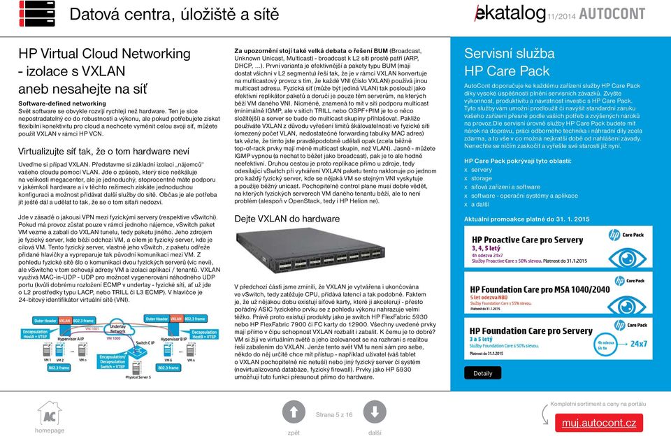 Virtualizujte síť tak, že o tom hardware neví Uveďme si případ VXLAN. Představme si základní izolaci nájemců vašeho cloudu pomocí VLAN.