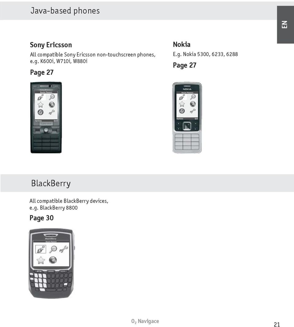 K600i, W710i, W880i Page