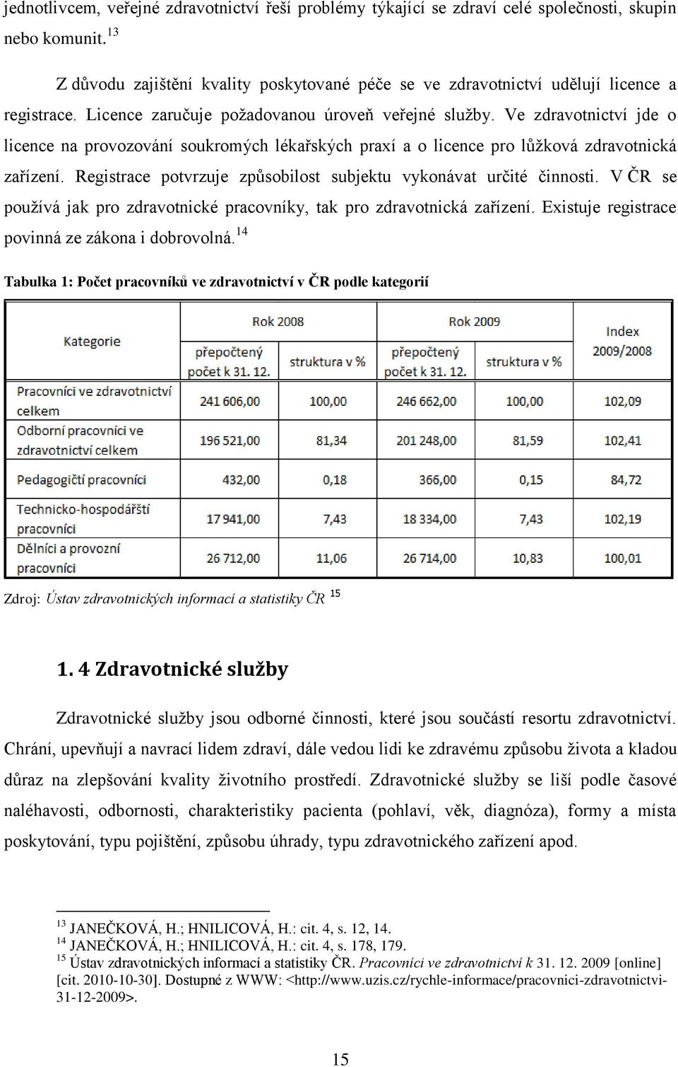 Ve zdravotnictví jde o licence na provozování soukromých lékařských praxí a o licence pro lůžková zdravotnická zařízení. Registrace potvrzuje způsobilost subjektu vykonávat určité činnosti.