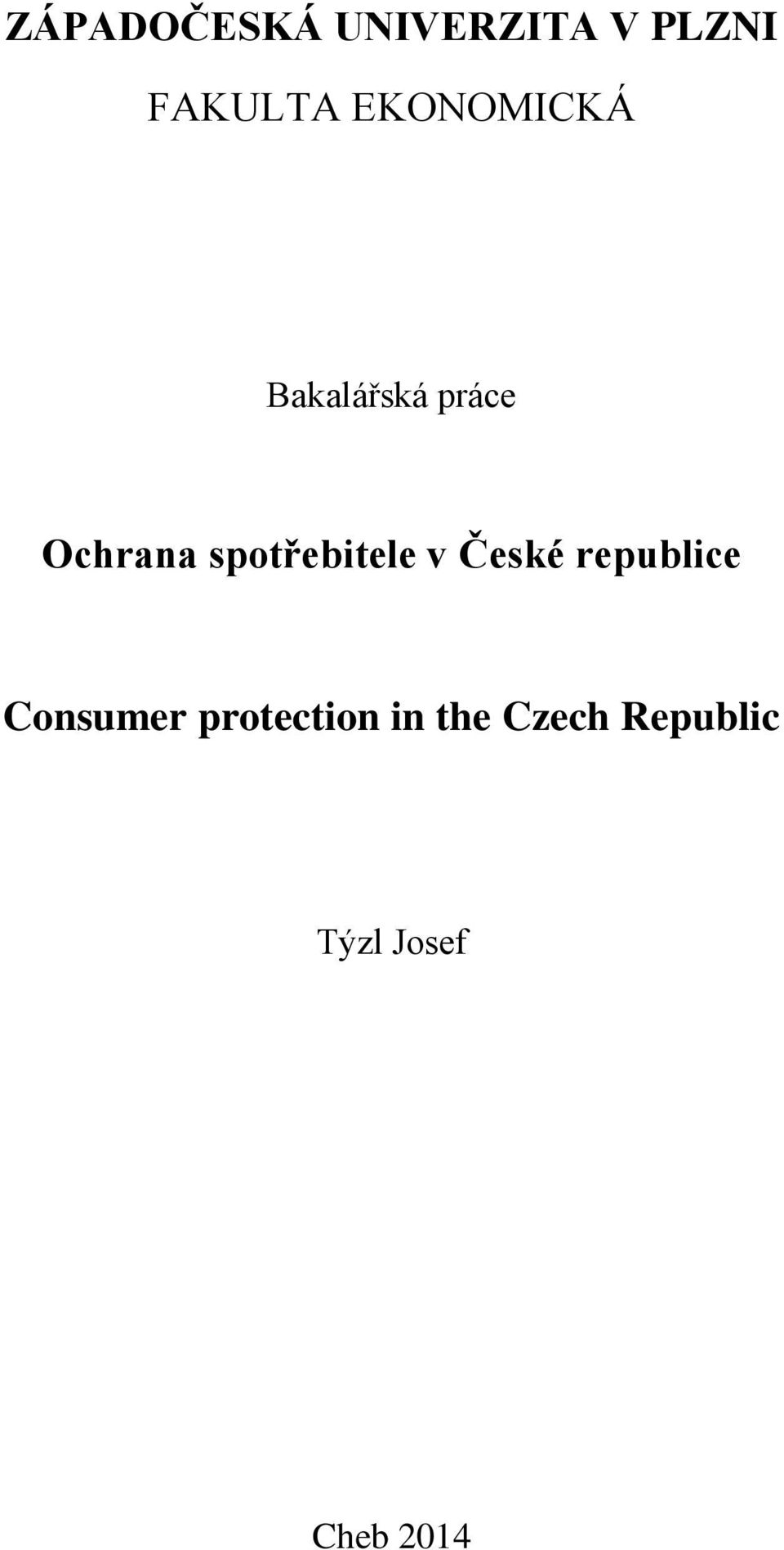 spotřebitele v České republice Consumer