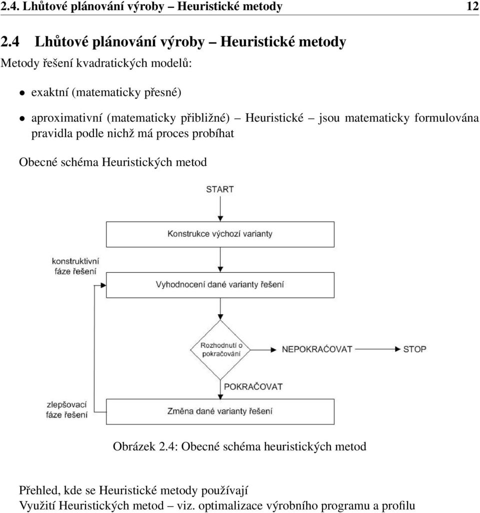 aproximativní (matematicky přibližné) Heuristické jsou matematicky formulována pravidla podle nichž má proces probíhat