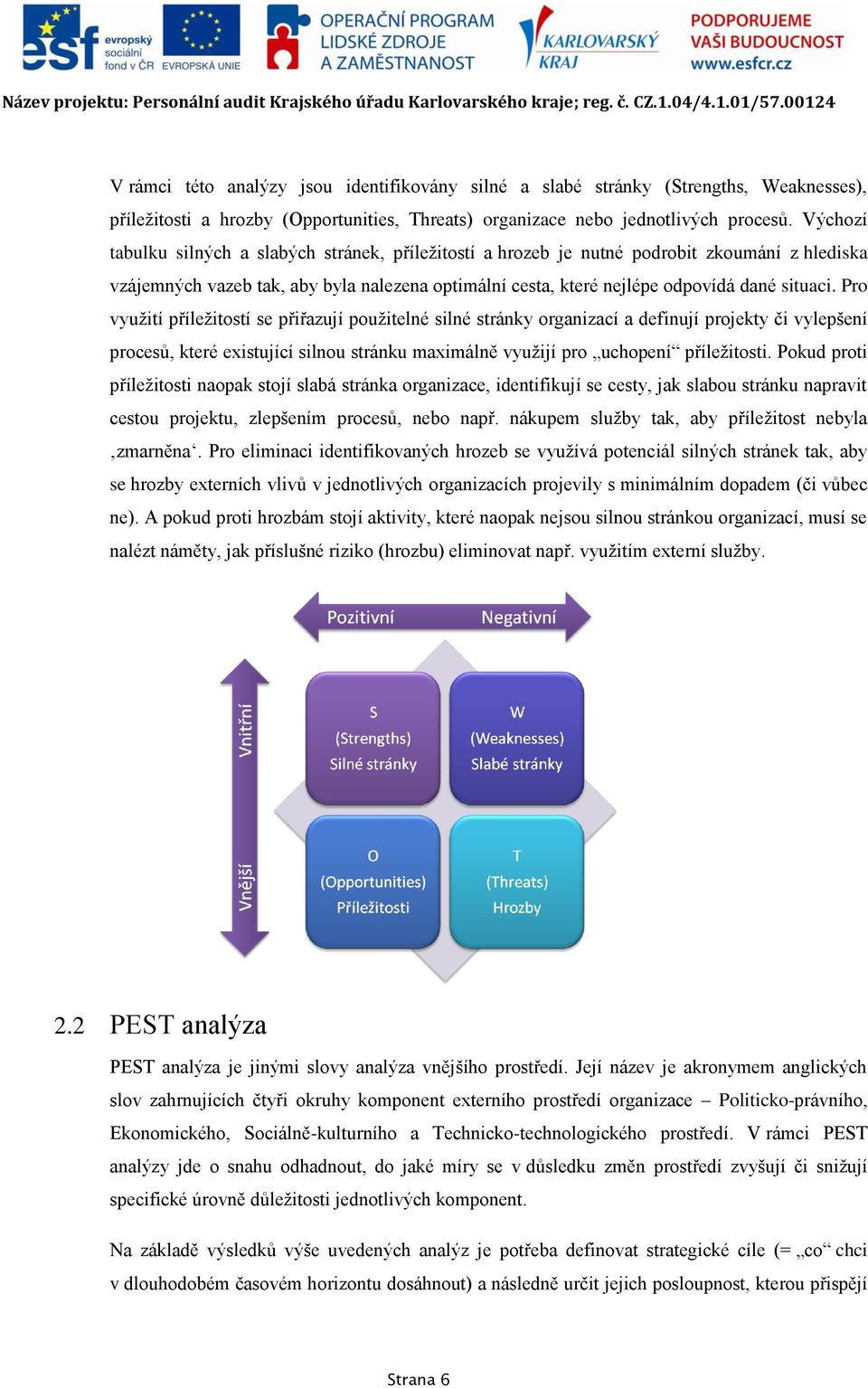 Pro vyuţití příleţitostí se přiřazují pouţitelné silné stránky organizací a definují projekty či vylepšení procesů, které existující silnou stránku maximálně vyuţijí pro uchopení příleţitosti.