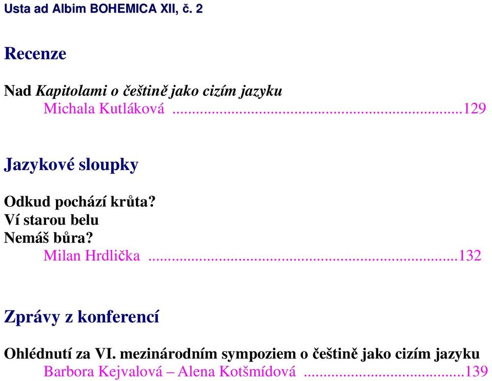 Milan Hrdlička...132 Zprávy z konferencí Ohlédnutí za VI.