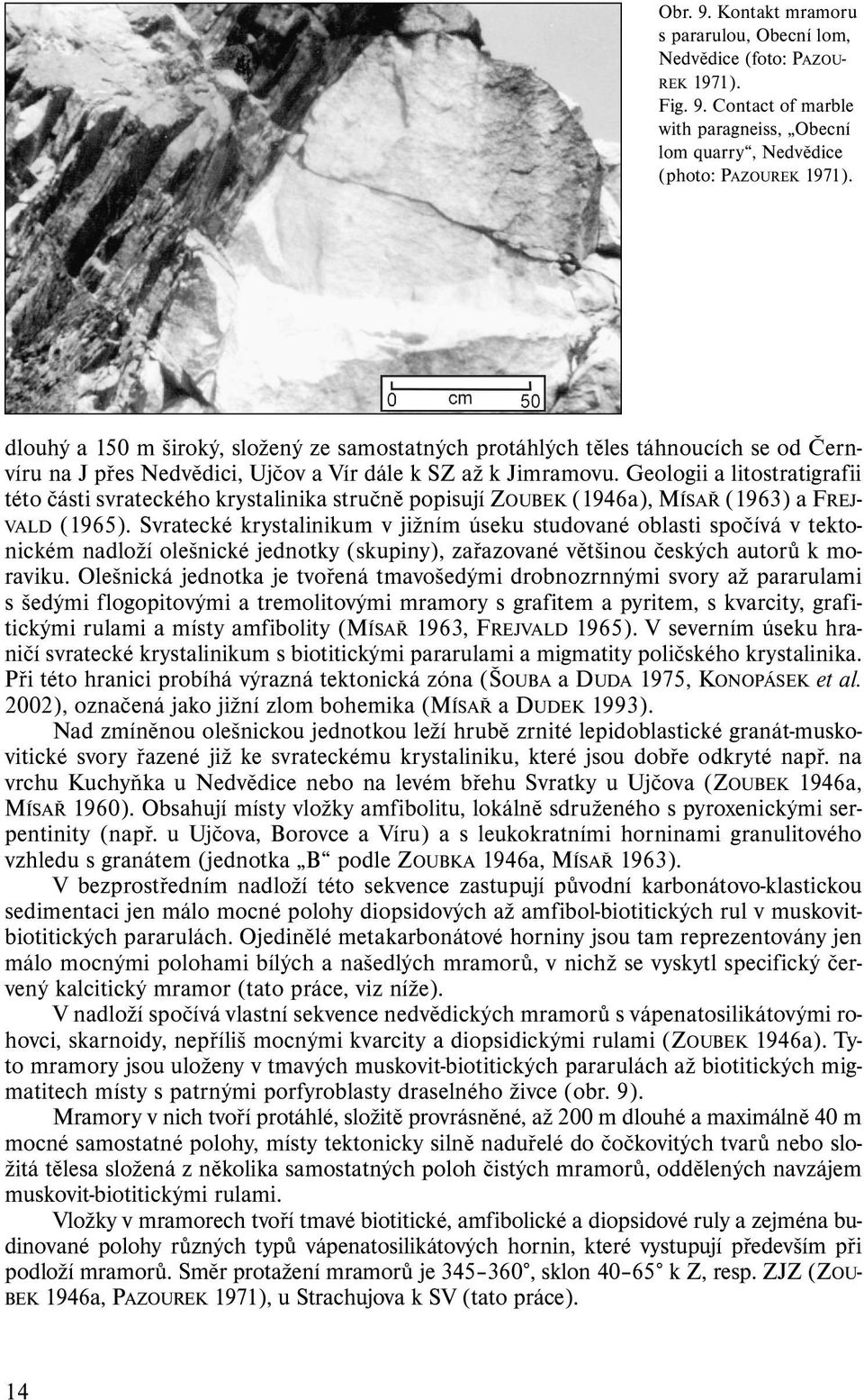 Geologii a litostratigrafii této části svrateckého krystalinika stručně popisují ZOUBEK (1946a), MÍSAŘ (1963) a FREJ- VALD (1965).