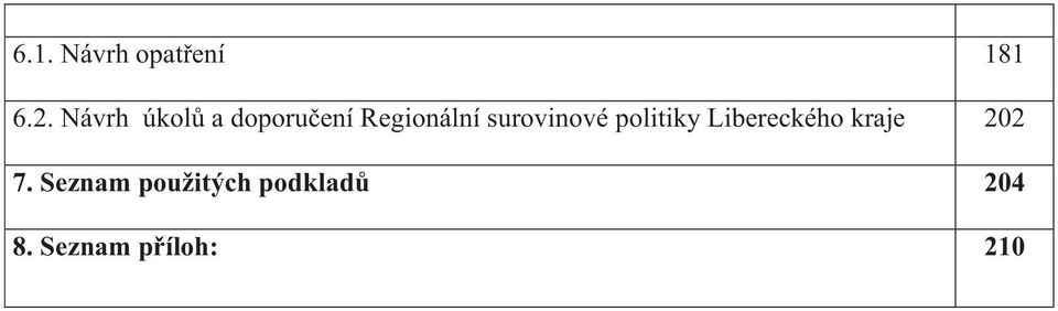 surovinové politiky Libereckého kraje