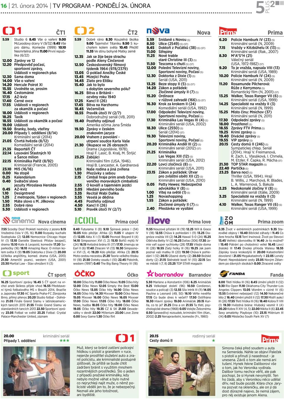 55 Uvolněte se, prosím 16.40 Cestománie 17.15 AZ-kvíz 17.40 Černé ovce 17.55 Události v regionech za okamžik a počasí 18.00 Události v regionech 18.25 Taxík 18.55 Události za okamžik a počasí 19.