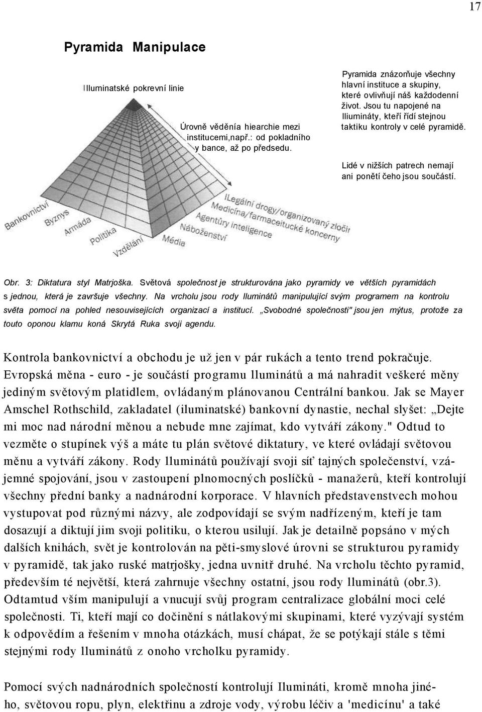 Lidé v nižších patrech nemají ani ponětí čeho jsou součástí. Obr. 3: Diktatura styl Matrjoška.