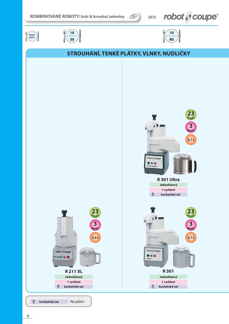 kuchyňský set D 23 I S K Ů 3 N O Ž E D 23 I S K Ů 3 N O Ž E 2,9 L 3,7 L R 211 XL R 301