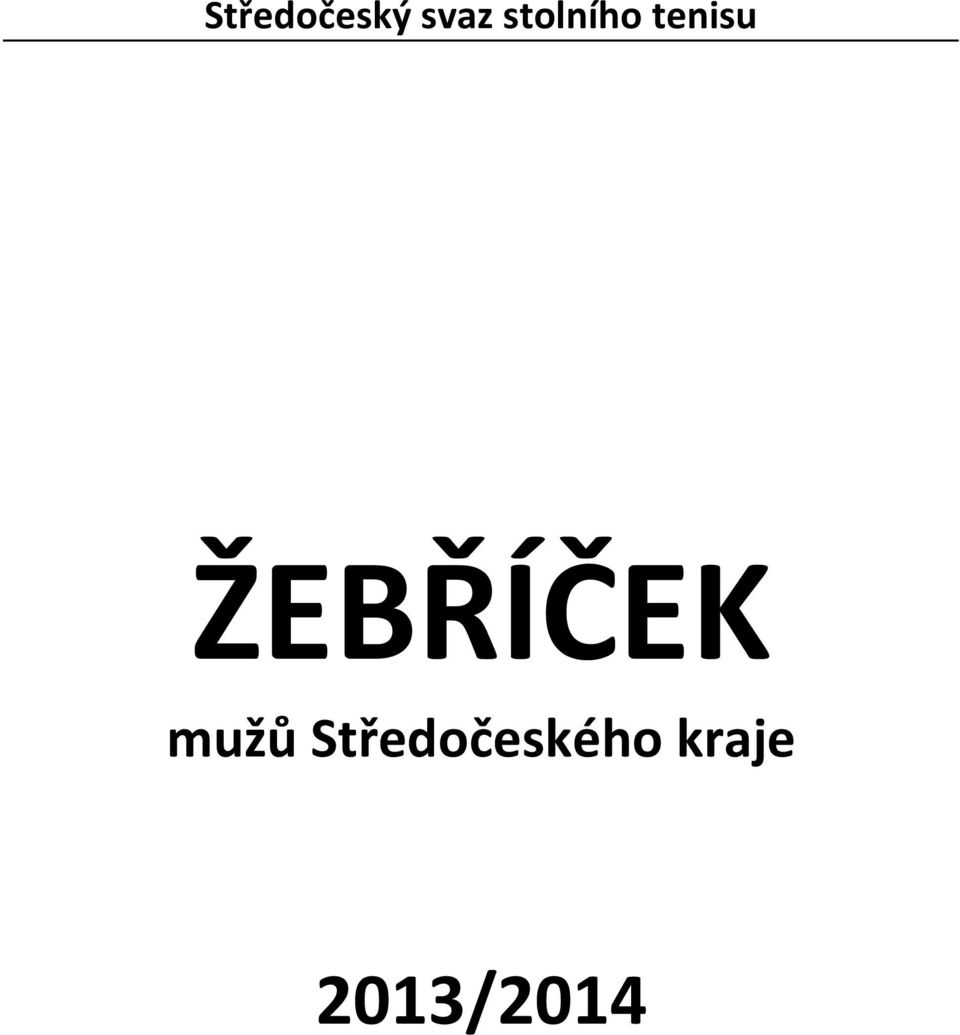 ŽEBŘÍČEK mužů