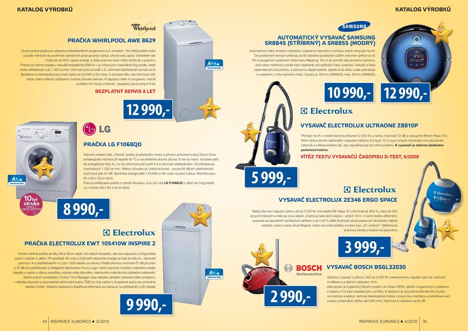 Pračka se dvěma displeji v nejvyšší energetické třídě A++ je určena pro maximálně 6 kg prádla, které může odstřeďovat s až 1 200 ot./min.