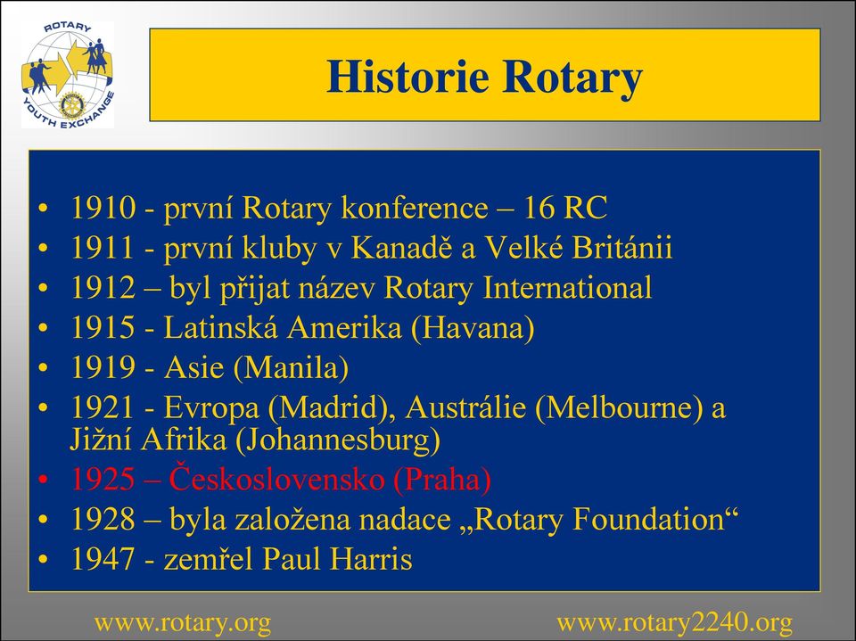 Asie (Manila) 1921 - Evropa (Madrid), Austrálie (Melbourne) a Jiţní Afrika (Johannesburg)