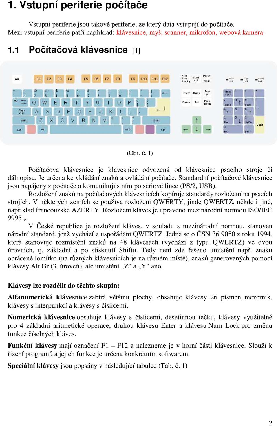 Standardní počítačové klávesnice jsou napájeny z počítače a komunikují s ním po sériové lince (PS/2, USB).