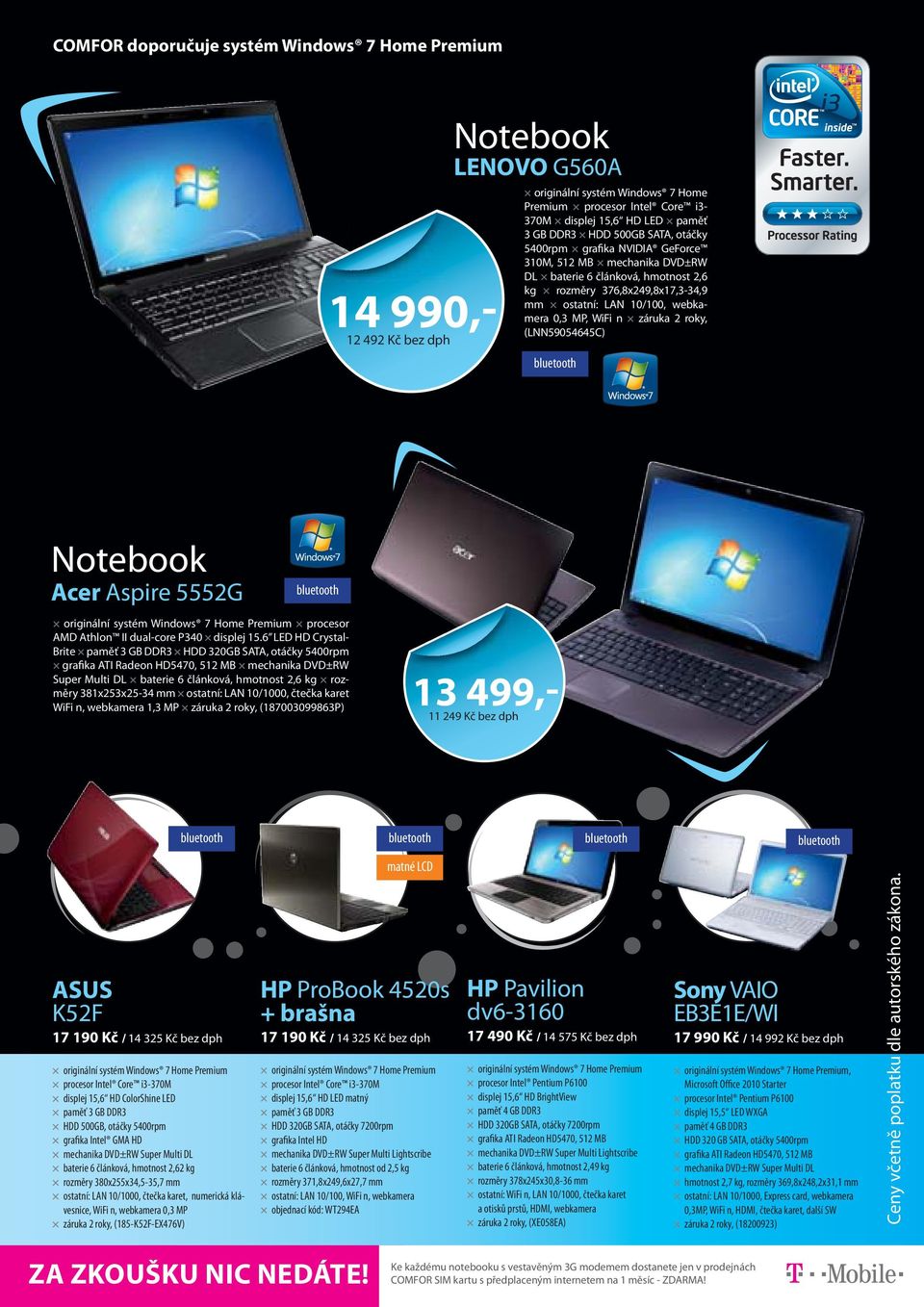 WiFi n záruka 2 roky, (LNN59054645C) Notebook Acer Aspire 5552G procesor AMD Athlon II dual-core P340 displej 15.