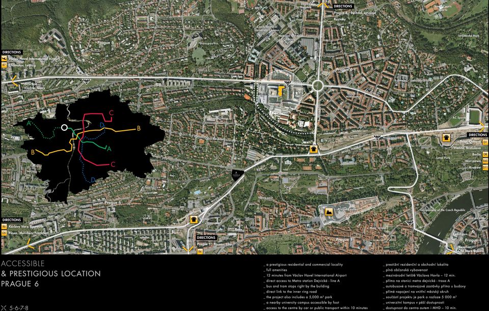 Sparta B DIRECTIONS Hradčanská O řechovk a A B Čs.