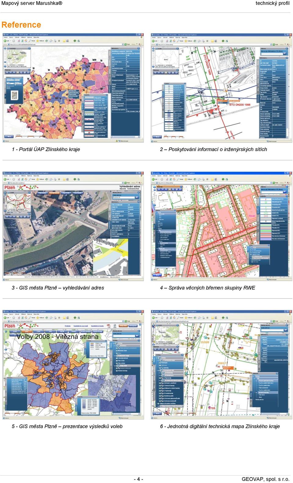 věcných břemen skupiny RWE 5 - GIS města Plzně prezentace výsledků