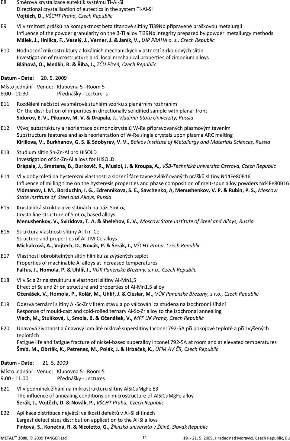 prepared by powder metallurgy methods Málek, J., Hnilica, F., Veselý, J., Verner, J. & Janík, V., UJP PRAHA a. s.