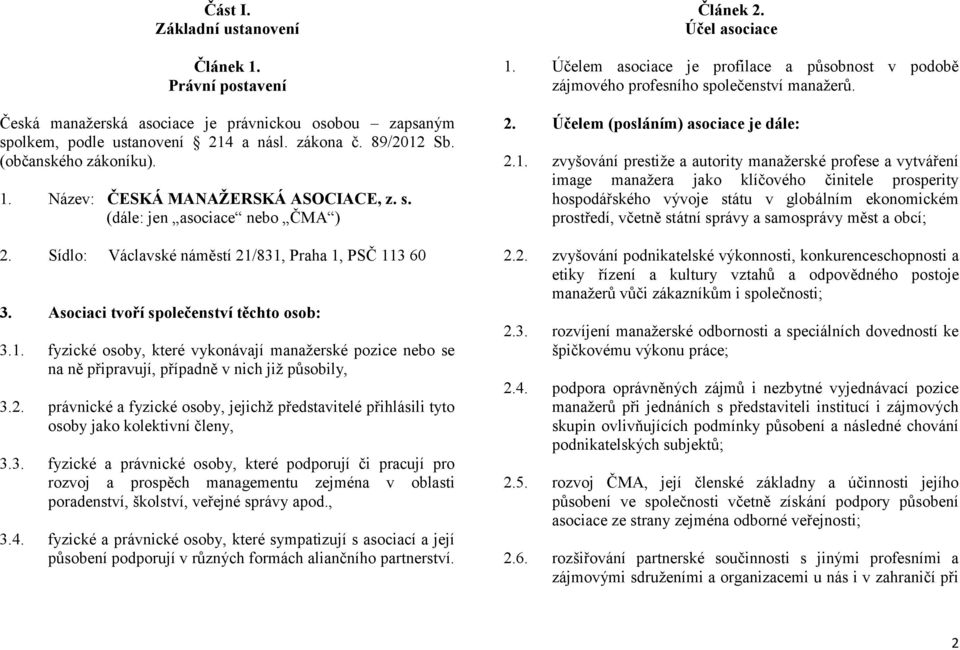 2. právnické a fyzické osoby, jejichž představitelé přihlásili tyto osoby jako kolektivní členy, 3.