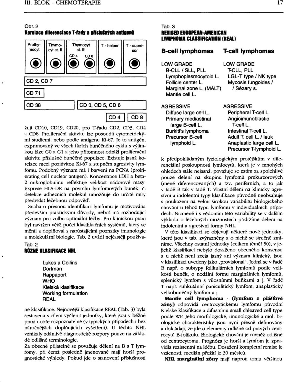 Proliferační aktivitu lze posoudit cytometrickými studiemi, nebo podle antigénu Ki-67.