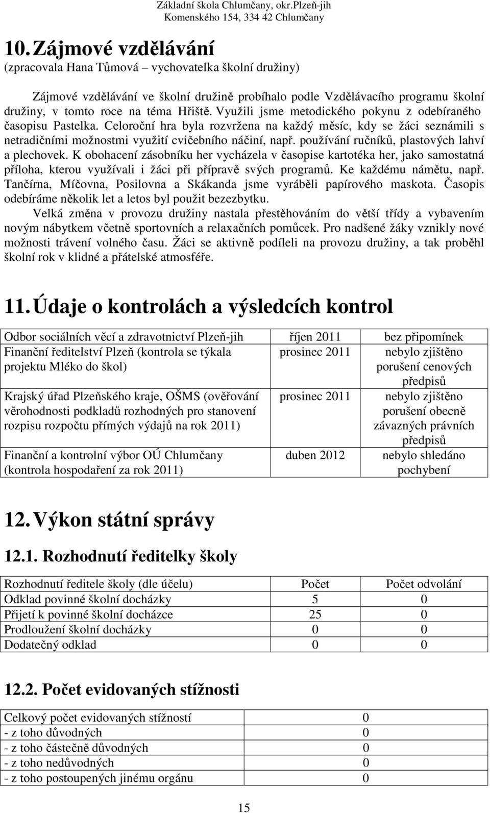 používání ručníků, plastových lahví a plechovek. K obohacení zásobníku her vycházela v časopise kartotéka her, jako samostatná příloha, kterou využívali i žáci při přípravě svých programů.