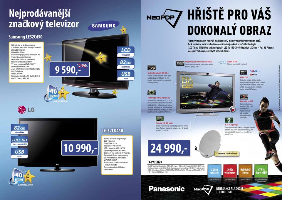 Technologie šetrná pro vaše oči Nezávislé testy dokázaly, že LCD a LED TV při dlouhodobém sledování mohou způsobit podráždění očí a celkovou únavu, zatímco plazmová technologie je pro celovečerní