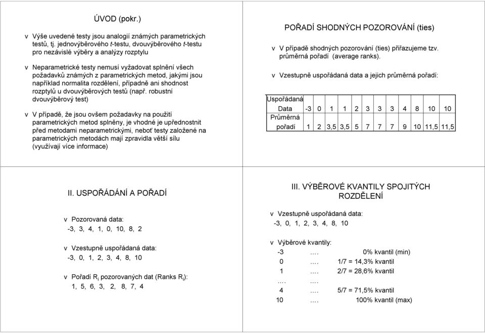 ormalita rozděleí, případě ai shodost rozptylů u dvouvýběrových testů (apř.