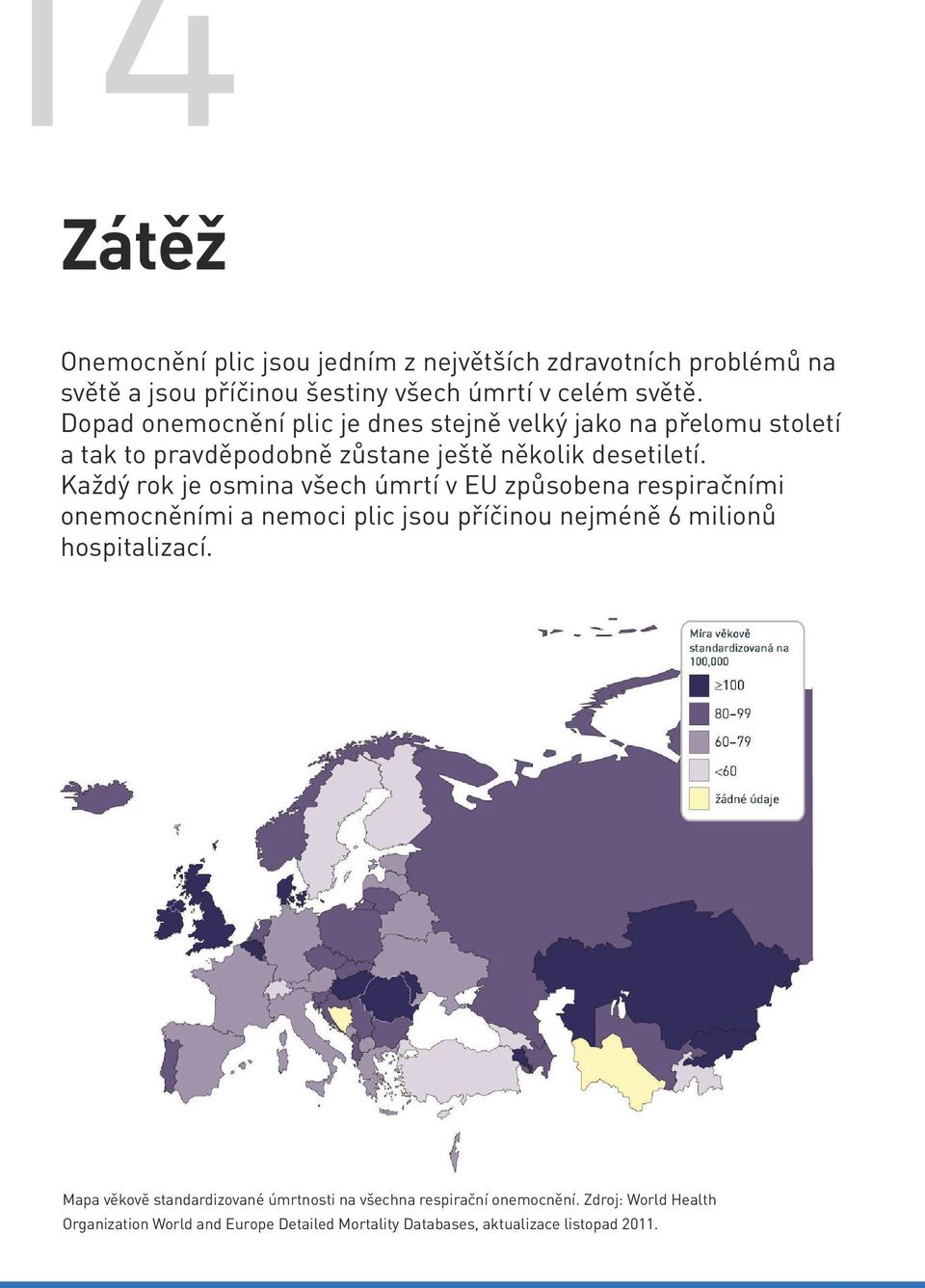 Každý rok je osmina všech úmrtí v EU způsobena respiračními onemocněními a nemoci plic jsou příčinou nejméně 6 milionů hospitalizací.