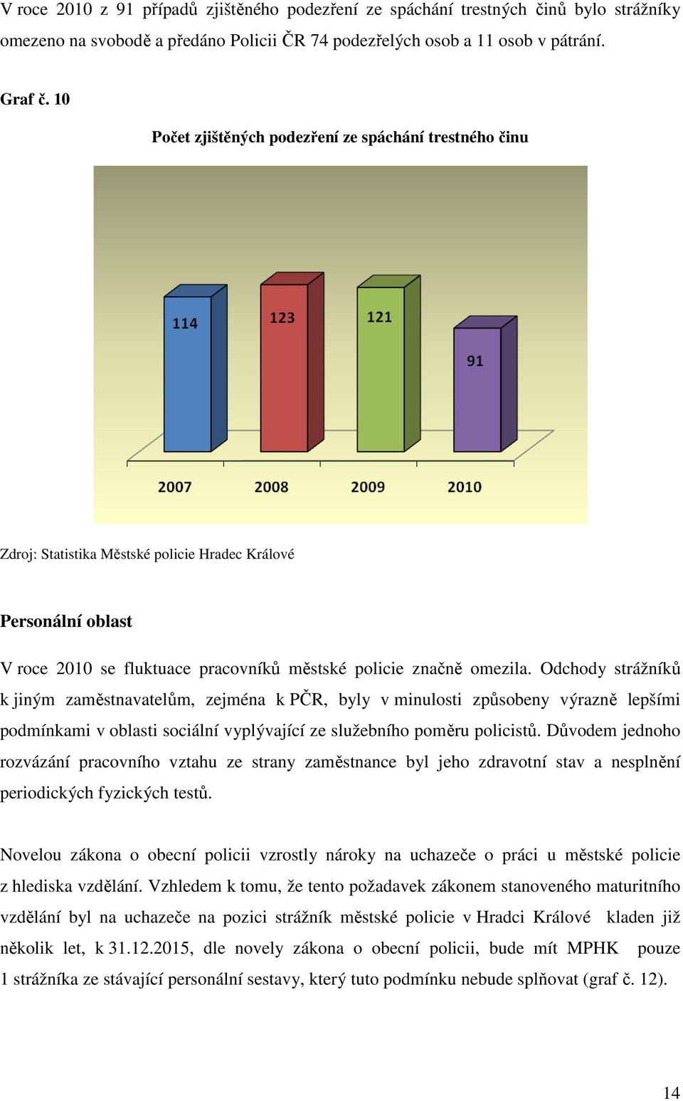 Odchody strážníků k jiným zaměstnavatelům, zejména k PČR, byly v minulosti způsobeny výrazně lepšími podmínkami v oblasti sociální vyplývající ze služebního poměru policistů.