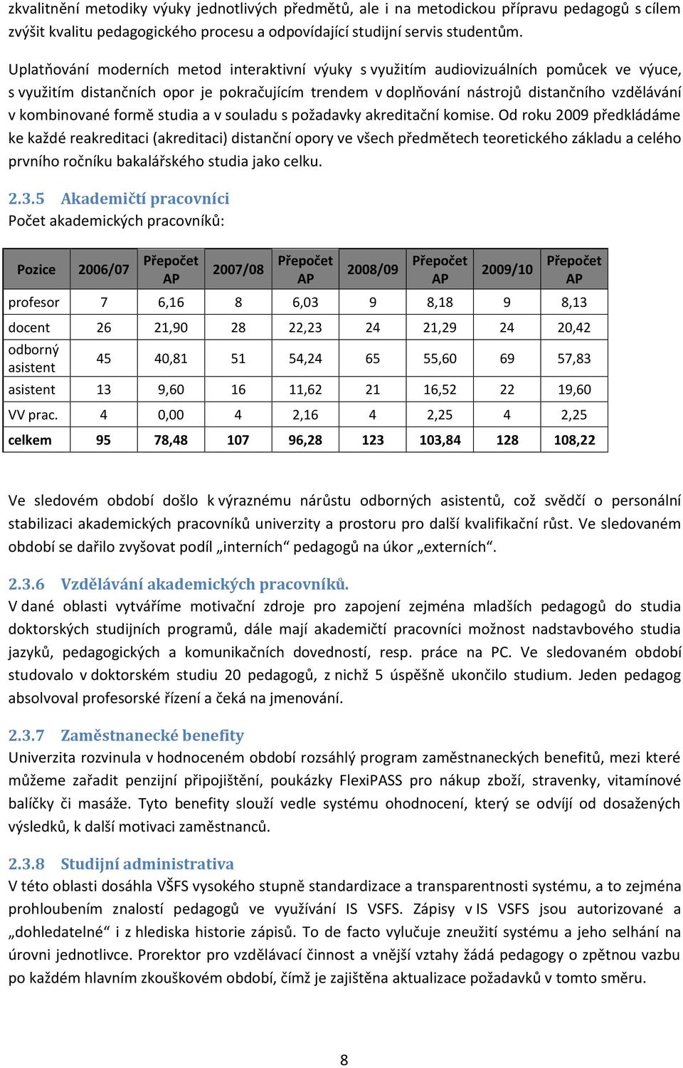 kombinované formě studia a v souladu s požadavky akreditační komise.