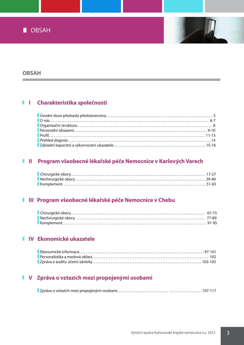 .......................................................................................... 11-13 Přehled diagnóz................................................................................... 14 Základní kapacitní a výkonnostní ukazatele.