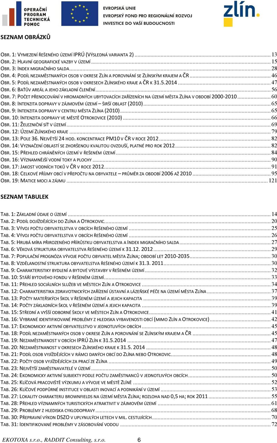 6: BAŤŮV AREÁL A JEHO ZÁKLADNÍ ČLENĚNÍ... 56 OBR. 7: POČET PŘENOCOVÁNÍ V HROMADNÝCH UBYTOVACÍCH ZAŘÍZENÍCH NA ÚZEMÍ MĚSTA ZLÍNA V OBDOBÍ 2000 2010... 60 OBR.