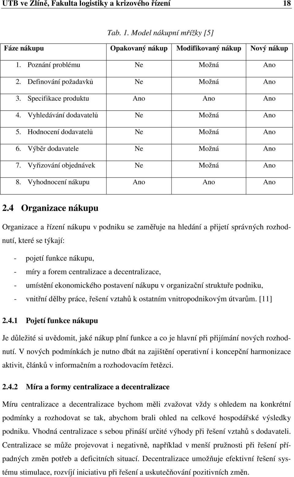 Vyřizování objednávek Ne Možná Ano 8. Vyhodnocení nákupu Ano Ano Ano 2.