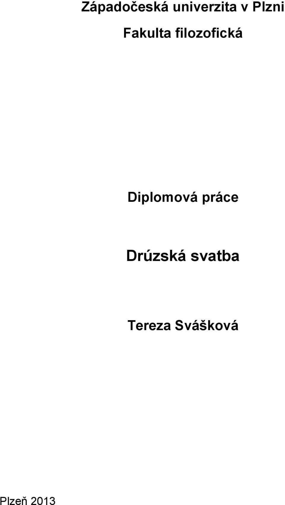 Diplomová práce Drúzská