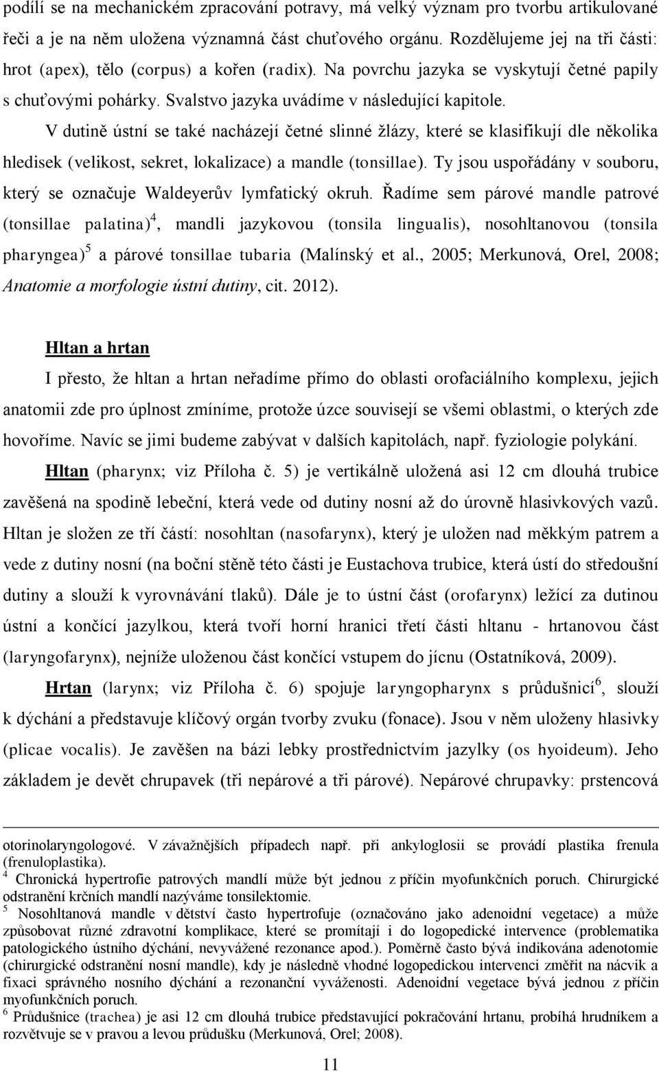 V dutině ústní se také nacházejí četné slinné žlázy, které se klasifikují dle několika hledisek (velikost, sekret, lokalizace) a mandle (tonsillae).