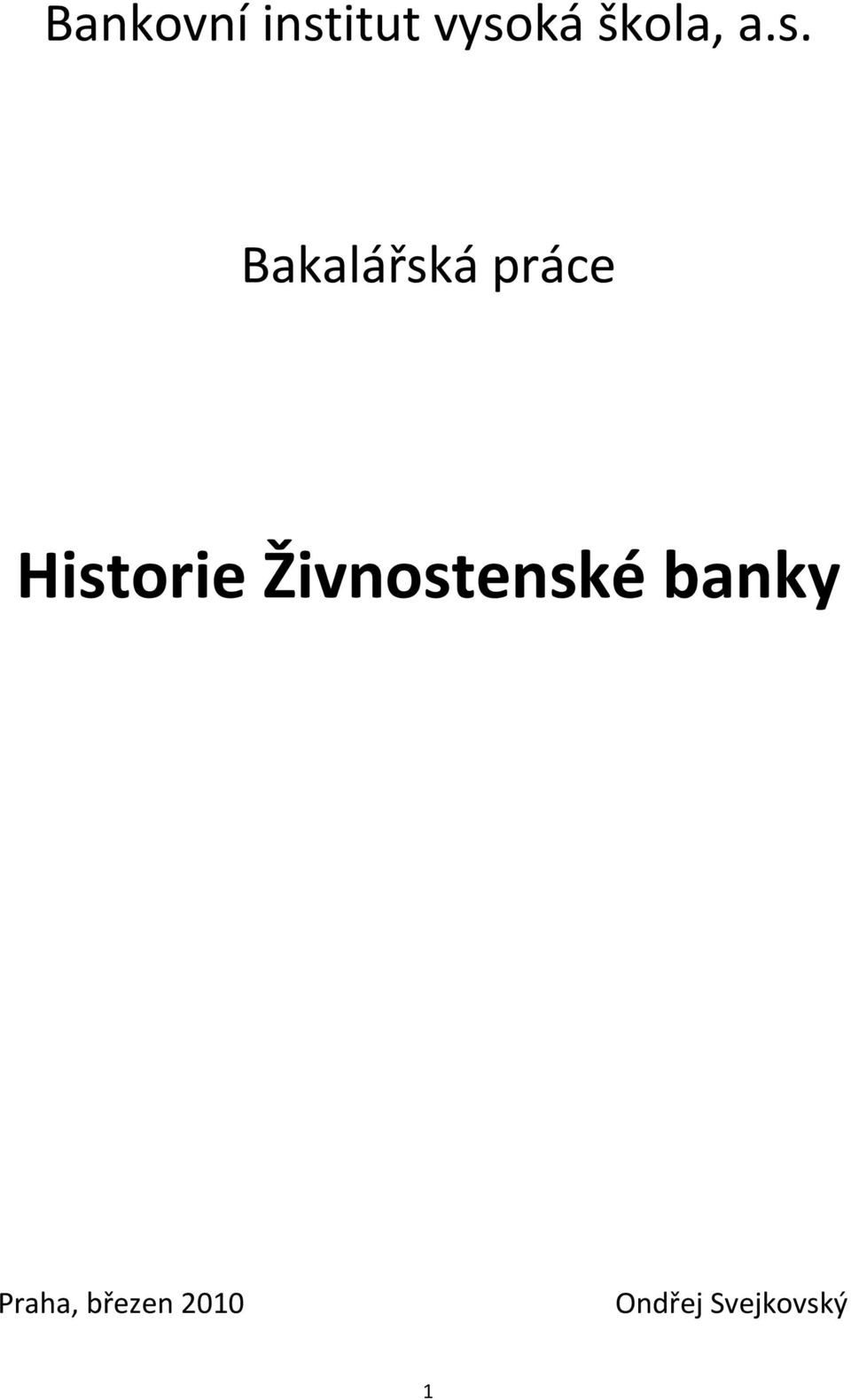 Bakalářská práce Historie