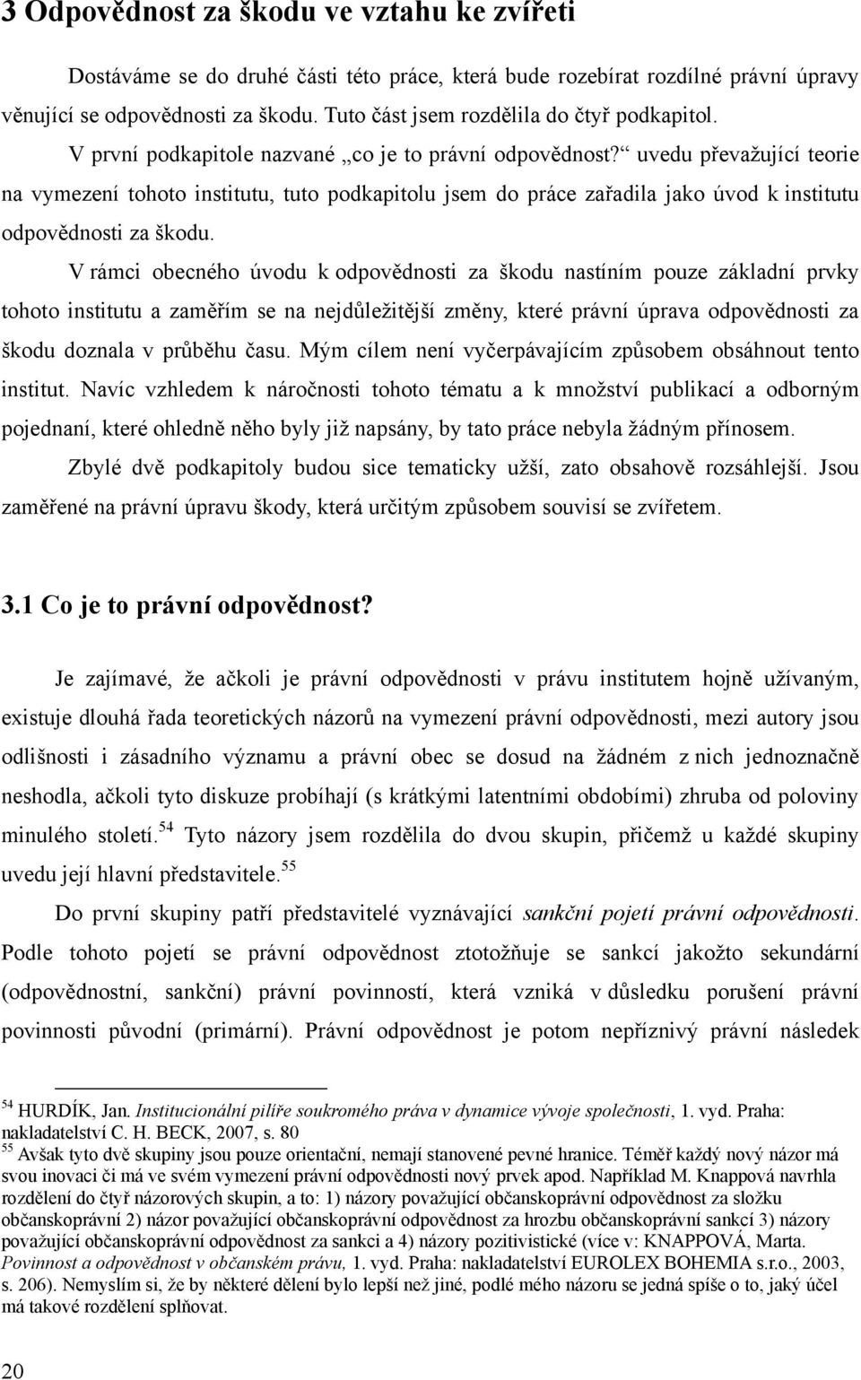 uvedu převaţující teorie na vymezení tohoto institutu, tuto podkapitolu jsem do práce zařadila jako úvod k institutu odpovědnosti za škodu.