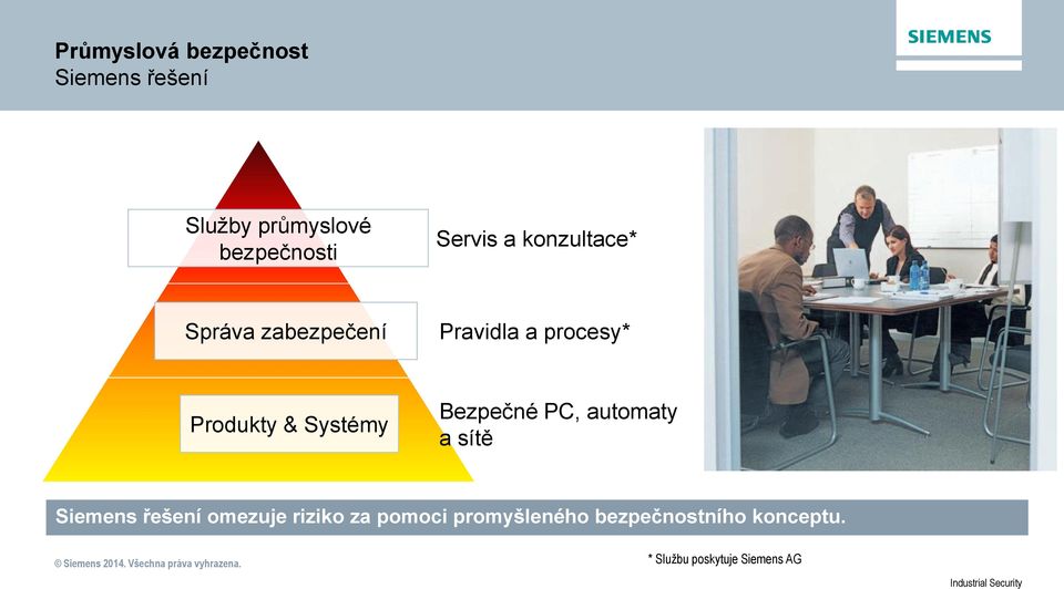 Systémy Bezpečné PC, automaty a sítě Siemens řešení omezuje