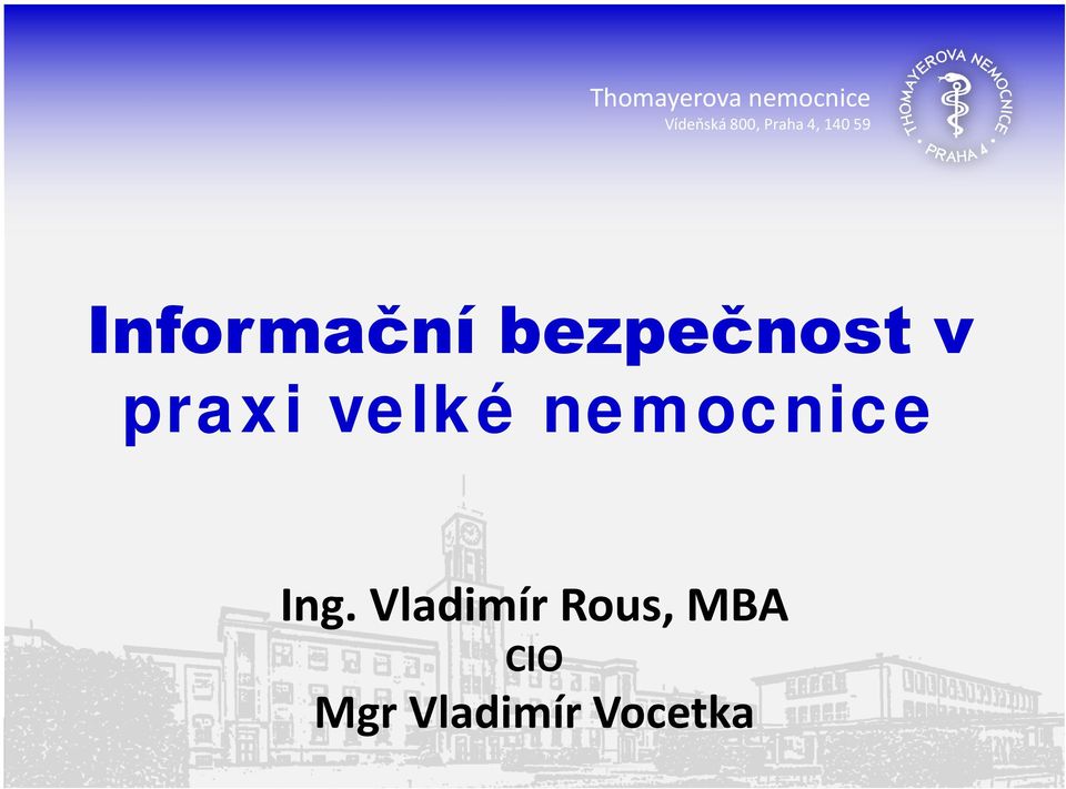 Ing. Vladimír Rous, MBA